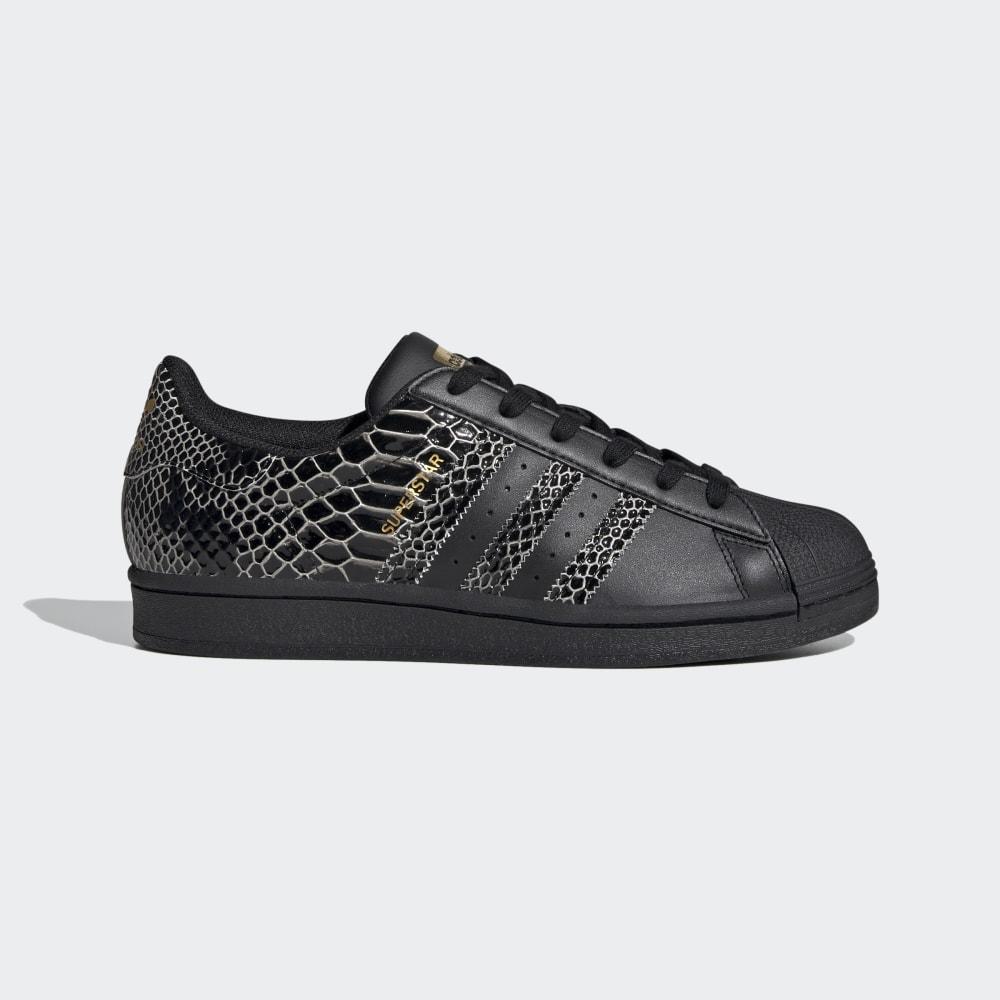 Adidas Superstar Hrvatska - Ženske Originals - Crne/Zlatne Metalne (HDRKPW815)